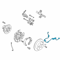 OEM 2010 Hyundai Tucson Sensor Assembly-Abs Real Wheel , LH Diagram - 95680-2S300