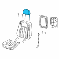 OEM 2017 Dodge Challenger HEADREST-Front Diagram - 5XH61YSAAA