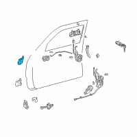 OEM 1995 Toyota Tacoma Upper Hinge Diagram - 68740-34010