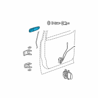 OEM 2009 Dodge Durango Handle-Front Door Exterior Diagram - 1EH581RHAA