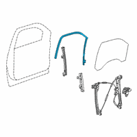 OEM 2020 GMC Sierra 1500 Run Weatherstrip Diagram - 84729892