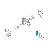 OEM Kia Spectra Gasket-Inlet Water Pump Diagram - 0K24715165B