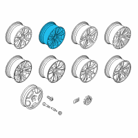 OEM 2016 BMW X6 Disc Wheel, Light Alloy, Bright-Turned Diagram - 36-11-6-858-874