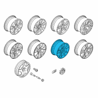 OEM 2016 BMW X6 Disc Wheel, Light Alloy, Orbitgrey Diagram - 36-11-2-284-650