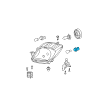 OEM Toyota Signal Bulb Socket Diagram - 81515-52570