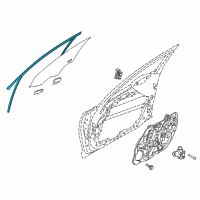 OEM 2018 Kia Stinger Run Assembly-Front Door Window Glass Diagram - 82530J5000