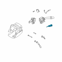 OEM 2000 Toyota MR2 Spyder Cylinder & Keys Diagram - 69057-17170