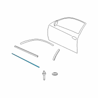 OEM 2003 Chevrolet Monte Carlo Side Molding Diagram - 10402572