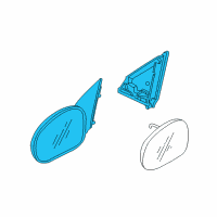 OEM Pontiac GTO Mirror Asm-Outside Rear View Diagram - 92209487