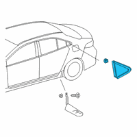 OEM 2021 Toyota Corolla Quarter Pillar Trim Diagram - 62506-02010