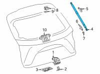 OEM 2022 Lexus NX350h STAY ASSY, BACK DOOR Diagram - 68950-0WJ90