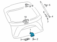 OEM Lexus NX350h Lock Assy, Back Door Diagram - 69350-42070