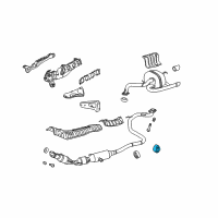 OEM 2014 Toyota Yaris Front Pipe Insulator Diagram - 17565-47010