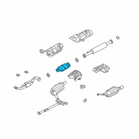 OEM Kia Rondo Catalytic Converter Assembly Diagram - 289503E140