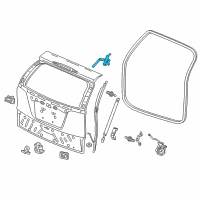 OEM 2013 Honda CR-V Hinge Complete R, Tail Gate Diagram - 68210-T0A-A01ZZ