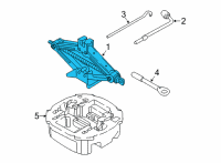 OEM 2018 Hyundai Elantra Jack Assembly Diagram - 09110-F2000