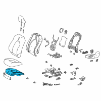 OEM 2018 Toyota Camry Seat Cushion Pad Diagram - 71512-33470