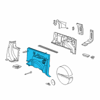 OEM 2000 Ford Excursion Quarter Trim Panel Diagram - 2C7Z-7831013-AAC