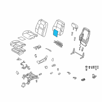 OEM 2009 Ford Explorer Seat Back Heater Diagram - 7L2Z-14D696-A