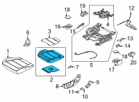 OEM Ford Bronco PAD - SEAT CUSHION Diagram - M2DZ-78632A22-A