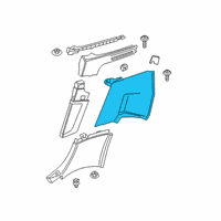 OEM 2022 BMW Z4 Pillar Panels Diagram - 51476993689