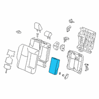 OEM 2021 Toyota RAV4 Armrest Assembly Diagram - 72830-0R160-B1