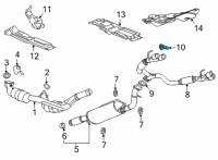 OEM Chevrolet Tahoe Rear Muffler Hanger Diagram - 23388784