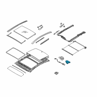 OEM Hyundai Sonata Motor-Panoramaroof Glass Diagram - 81671-C1000