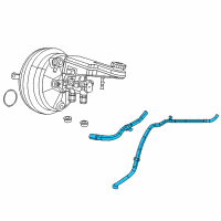 OEM 2014 Dodge Avenger Hose-Brake Booster Vacuum Diagram - 68027204AF