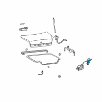 OEM 2004 Hyundai XG350 Trunk Lid Latch And Handle Assembly Diagram - 81260-39500