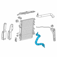 OEM 2015 Jeep Wrangler Hose-Radiator Outlet Diagram - 55111395AE