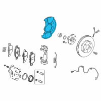 OEM Honda Accord Splash Guard, Front Diagram - 45255-TVC-A10