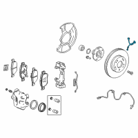 OEM 2018 Honda Accord Hose Set, Left Front Brake Diagram - 01465-TVC-A00