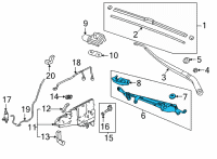 OEM 2022 Acura MDX Link Complete, Front Wiper Diagram - 76530-TYA-A02