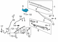 OEM 2022 Acura MDX Motor Complete, Front Diagram - 76505-TYA-A01