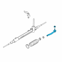 OEM 2022 Nissan Rogue Sport Socket Assembly-Tie Rod, OTR LH Diagram - D8640-4BA0A