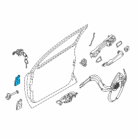 OEM 2016 Nissan Pathfinder Hinge-Rear Door Diagram - 80400-5AA0B