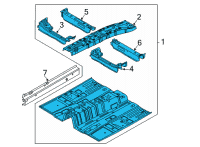 OEM 2020 Hyundai Sonata Panel Assembly-Floor, Ctr Diagram - 65100-L0000