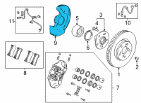 OEM 2021 Acura TLX SPLASH GUARD, L. FR Diagram - 45256-TGZ-A01