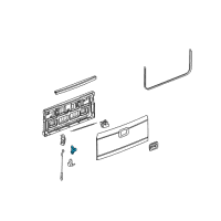 OEM GMC Sierra 3500 Hinge Asm-Pick Up Box End Gate (Pick Up Box Side) Diagram - 15078746