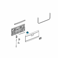 OEM GMC Sierra 3500 Handle Asm-Pick Up Box End Gate Latch *Black Diagram - 15997911