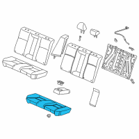 OEM 2015 Honda Accord Pad, RR. Seat Cushion Diagram - 82137-T2F-A21