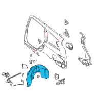 OEM 2018 Infiniti QX60 Protector-Rear Wheel House, RH Diagram - 76748-9NF0A