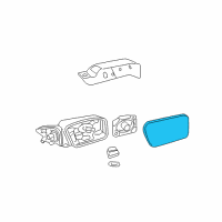 OEM Mercury Milan Mirror Glass Diagram - 9E5Z-17K707-D