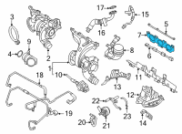OEM 2021 BMW X4 GASKET FOR EXHAUST MANIFOLD Diagram - 11-65-8-054-867