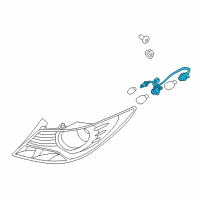 OEM 2016 Hyundai Accent Rear Combination Holder & Wiring Diagram - 92440-1R600