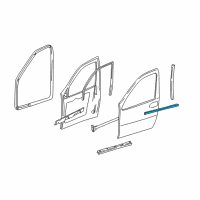 OEM Pontiac Montana Belt Weatherstrip Diagram - 10395345