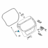 OEM 2012 Ford Fiesta Lift Cylinder Bracket Diagram - BE8Z-58427A48-A