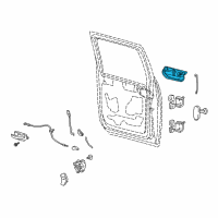 OEM Lincoln Blackwood Handle, Outside Diagram - 6C6Z-1626605-AAPTM