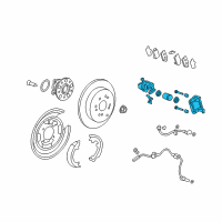 OEM 2011 Honda Accord Crosstour Caliper Sub-Assembly, Left Rear Diagram - 43019-SXS-000